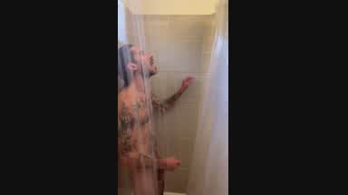 Shower Jerk and Ass Fingering