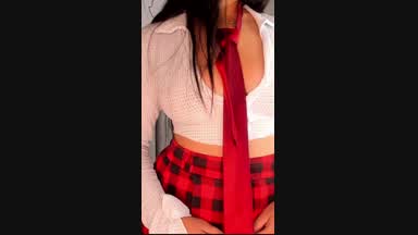 Today I'm alone so you can fuck me dressed as a sc