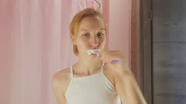 Sexy brushing my teeth
