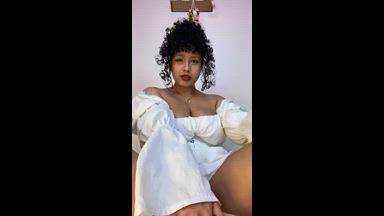 A goddess and her dildo