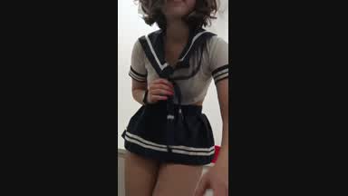 playing with my pussy in a sailor suit