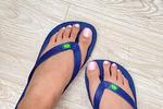 Maddy's feet, and painted nails