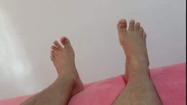 Showing feet
