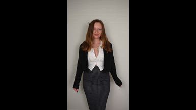 Secretary Strips & Solo Orgams With Fuck Machine