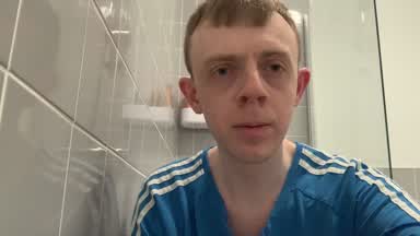 Shower time lets get wet.