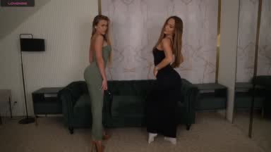 Julia Vika blow tease, masturbating pussy with dom