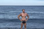 photos by the sea with beautiful abs cubes in unde