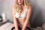 In white underwear