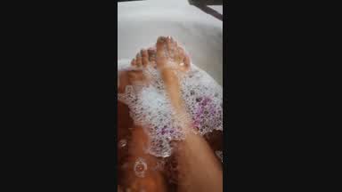 My feet in the bathroom!