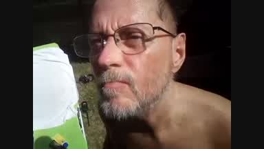 enjoying the sun naked