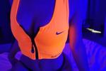 Just do it. UV close up of boobs in tight top.