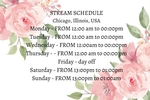 STREAM SCHEDULE