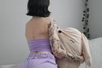 Purple Outfit - Feet Pics