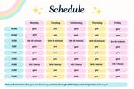 my schedule