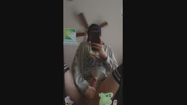 Cumming on my mirror~