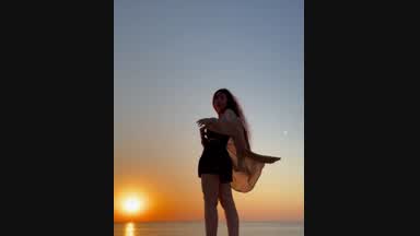 on beach~