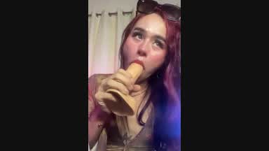 Dildo suck until get teary eyes xoxo