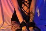gag.handcuffs and stockings
