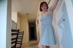 grey stripped dress