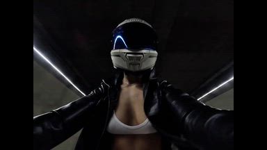 Showing my boobs while riding my motorcycle 😈