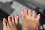 Pink soft french toes & soles & dirty socks😉🐾🩰