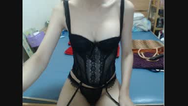Teasing in black ingerie