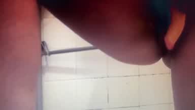 Anal with dildo in the Shower!!