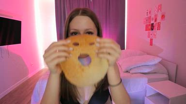 Crepe eating fun