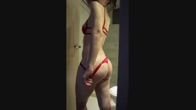 In the bathroom