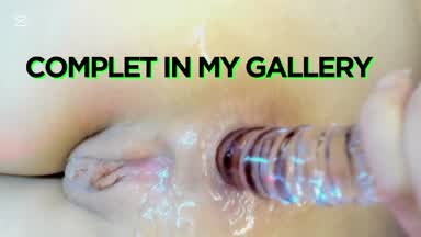 Full anal with glass dildo