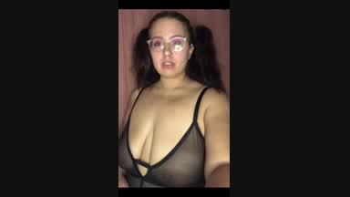 Goth girl sucking dildo