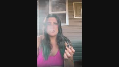 Smoking after hiking. Short.