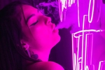 sexy smoke in the dark