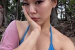 Cute blue swimsuit