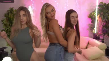 Sofy Emily Elice striptease, masturbating pussy, c