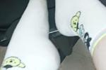 Dirty Hello Kitty Socks, dancing feet~