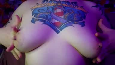 Playing with my tits for 5 minutes