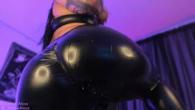 Saliva on my leather pants