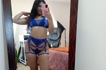En lencería azul *-*