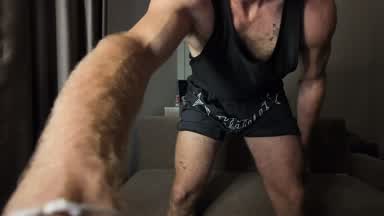 Training gear hot & sweaty wank!!