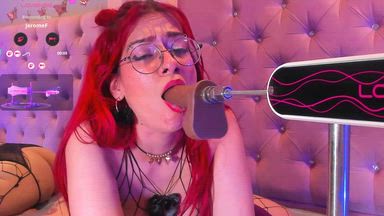 Blowjob with the fuckmachine