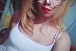 blonde girl  and short hair of me