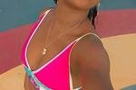 Sexy lady in pool day