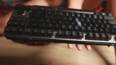 CUM AND FEET - Bonus - I came on my Keyboard. ALOT