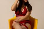 Draped in Desire: A Seductive Red Fantasy