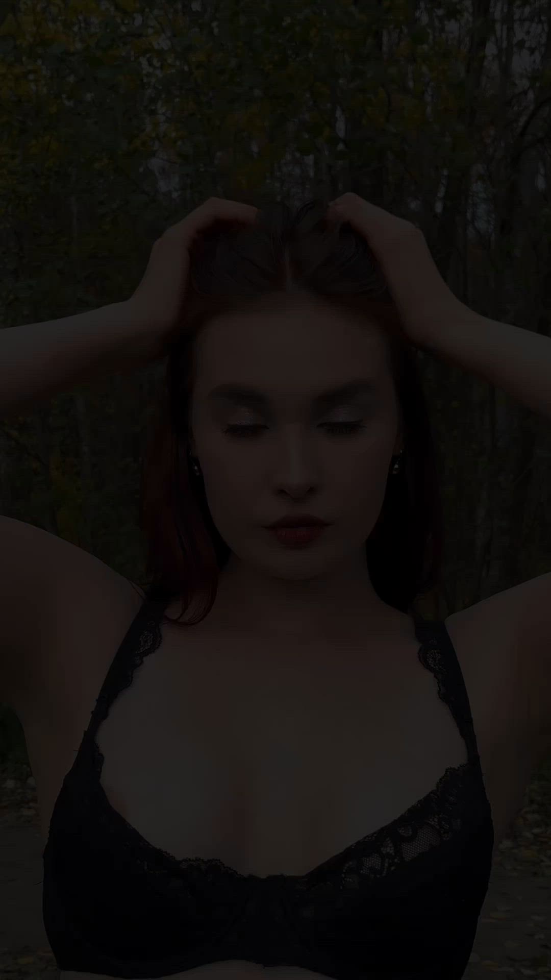 Naked in the woods
