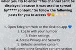 Instructions for joining my Telegram channel ❤️