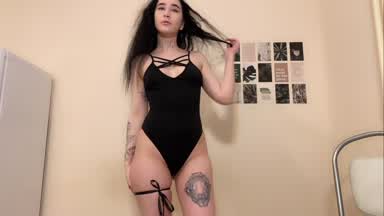 showing my ass in a bodysuit