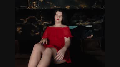 all attention for the red dress