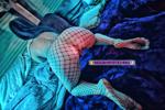 Squirting in fishnets photo set